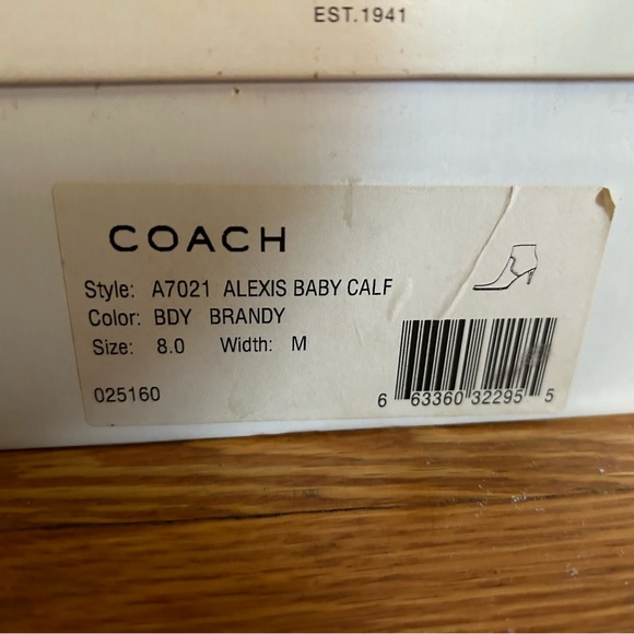 NEW - COACH - ALEXIS BABY CALF BOOTS - TAN/BROWN - SIZE: 8 - Picture 12 of 13